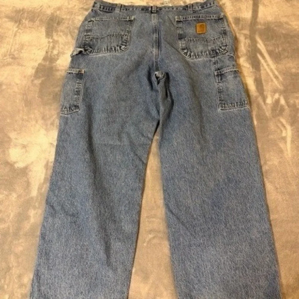 Carhartt B13-DPS Mens 38x30 Blue Denim Original Dungaree Fit Carpenter‎ Jeans